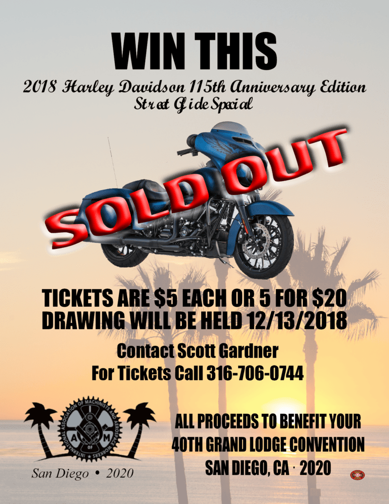 Harley Davidson Raffle (Sold Out) IAM Local Lodge 774